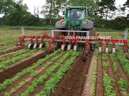 Inter-Row Tiller with Partial End Units